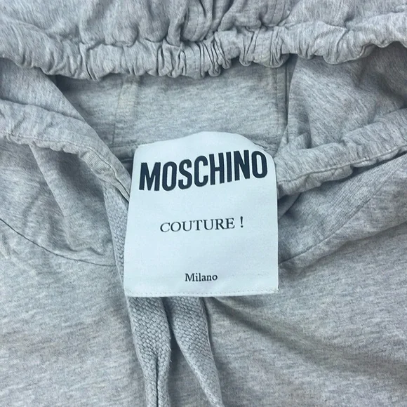Moschino Couture! Hooded Graphic Shirt S129-16 - Picture 2 of 6